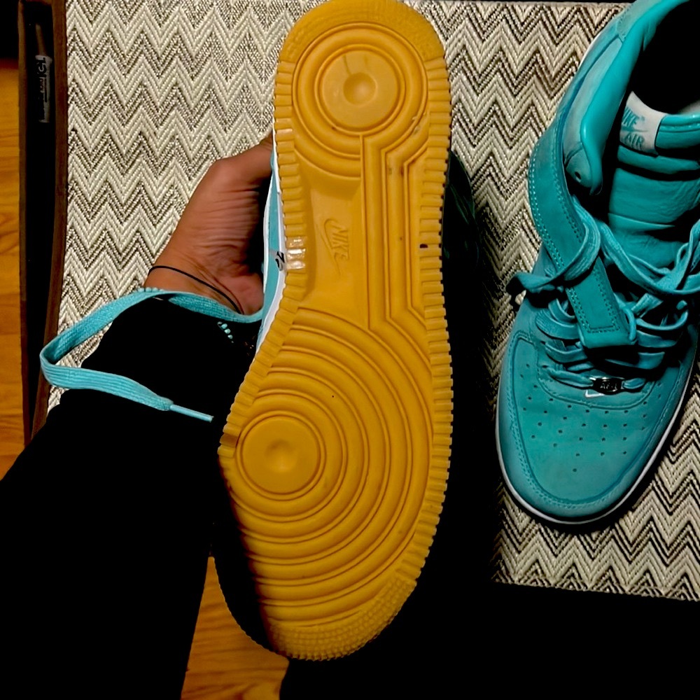 SUEDE TIFFANY BLUE NIKE AIR FORCE 1 size 12 - Picture 4 of 4